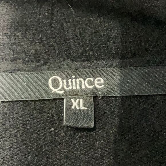 QUINCE Black Mongolian Cashmere Duster Cardigan Sweater Size XL - Picture 7 of 11